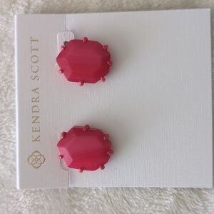 Kendra Scott Morgan Earrings Red Pearl & Matte Red Super Rare & Retired